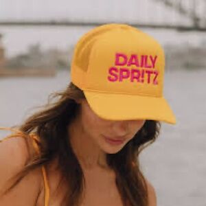 Daily Drills Daily Spritz Trucker Hat - Pink and Yellow